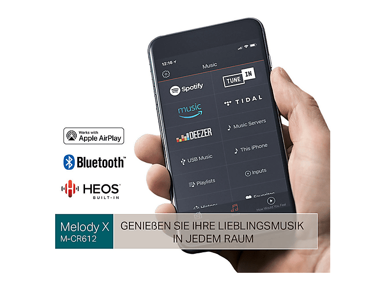 Marantz M-CR612 Melody X Streaming CD Receiver, Schwarz — Foto 4 von 5