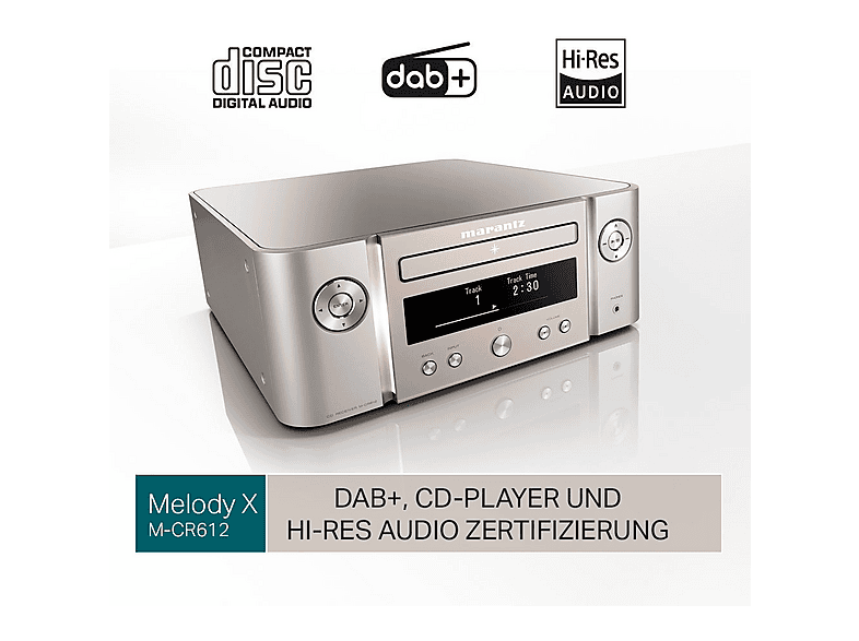 Marantz M-CR612 Melody X Streaming CD Receiver, Silber/Gold — Foto 3 von 5