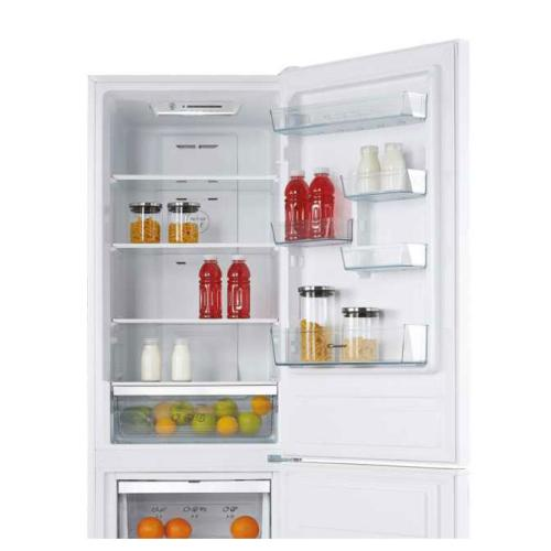 Frigorífico combi - Candy CVBNM 6182WP/S, 295 l, Total No Frost, 185.5 cm, Display LED, 40 dB, Blanco