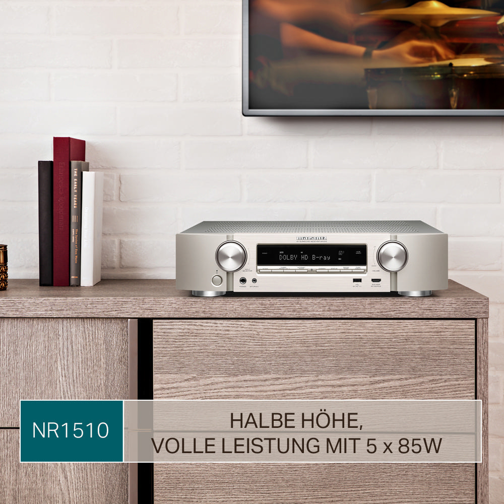 MARANTZ NR 1510 AV-Receiver (5.2 Kanäle, Silbergold)