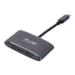 LMP 15948 - Adaptateur USB-C vers HDMI/USB 3.0/USB-C (Gris/Noir)