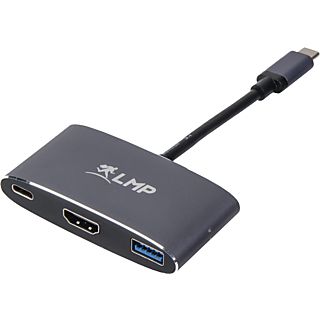 LMP 15948 - Adapter USB-C zu HDMI/USB 3.0/USB-C (Grau/Schwarz)