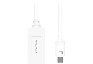 MACALLY MD-HD6C-4K - Kabel Mini DisplayPort zu HDMI, 1.8 m, Weiss/Gold