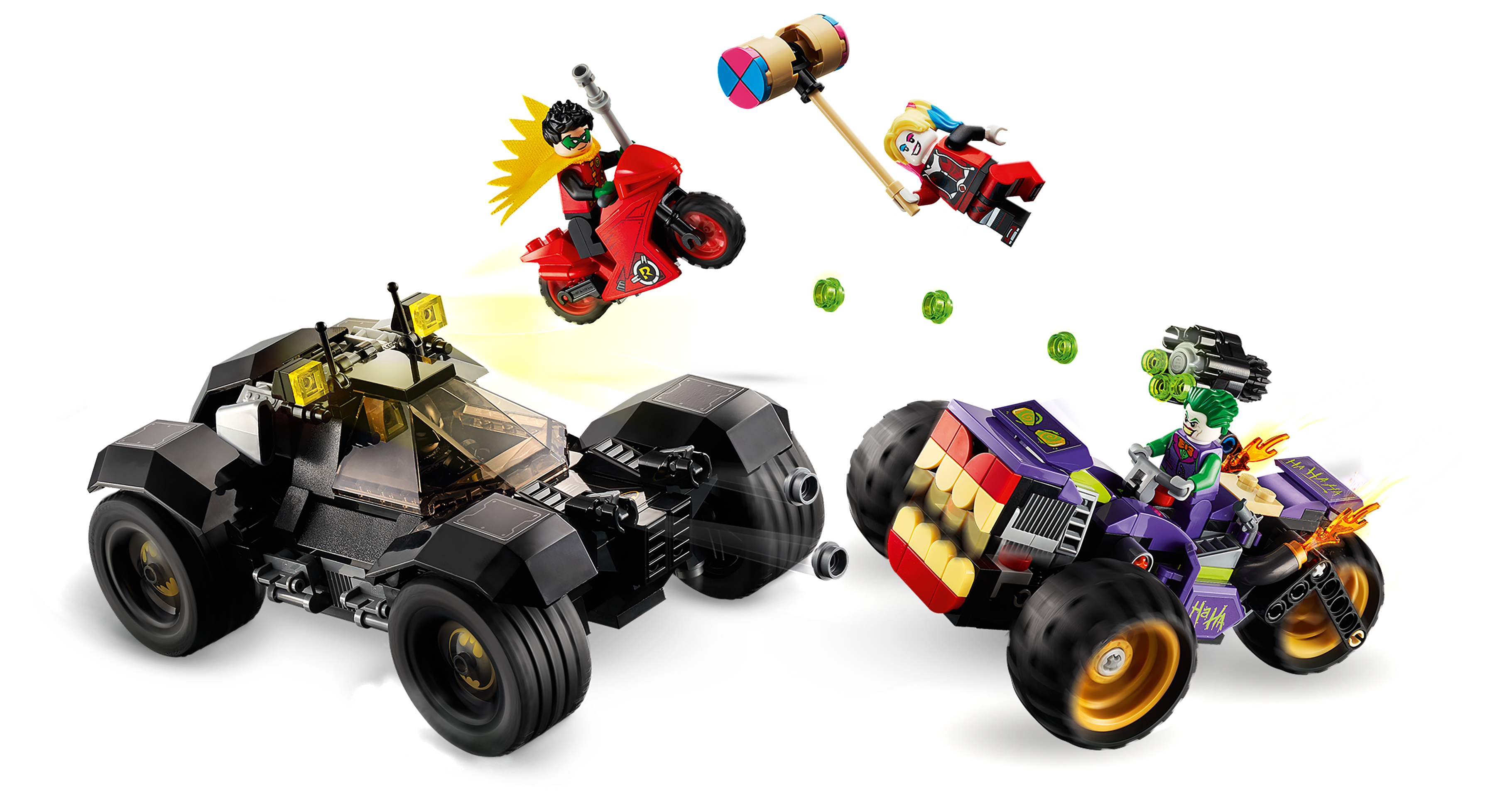 LEGO 76159 Jokers™ Trike-Verfolgungsjagd Bausatz, Mehrfarbig