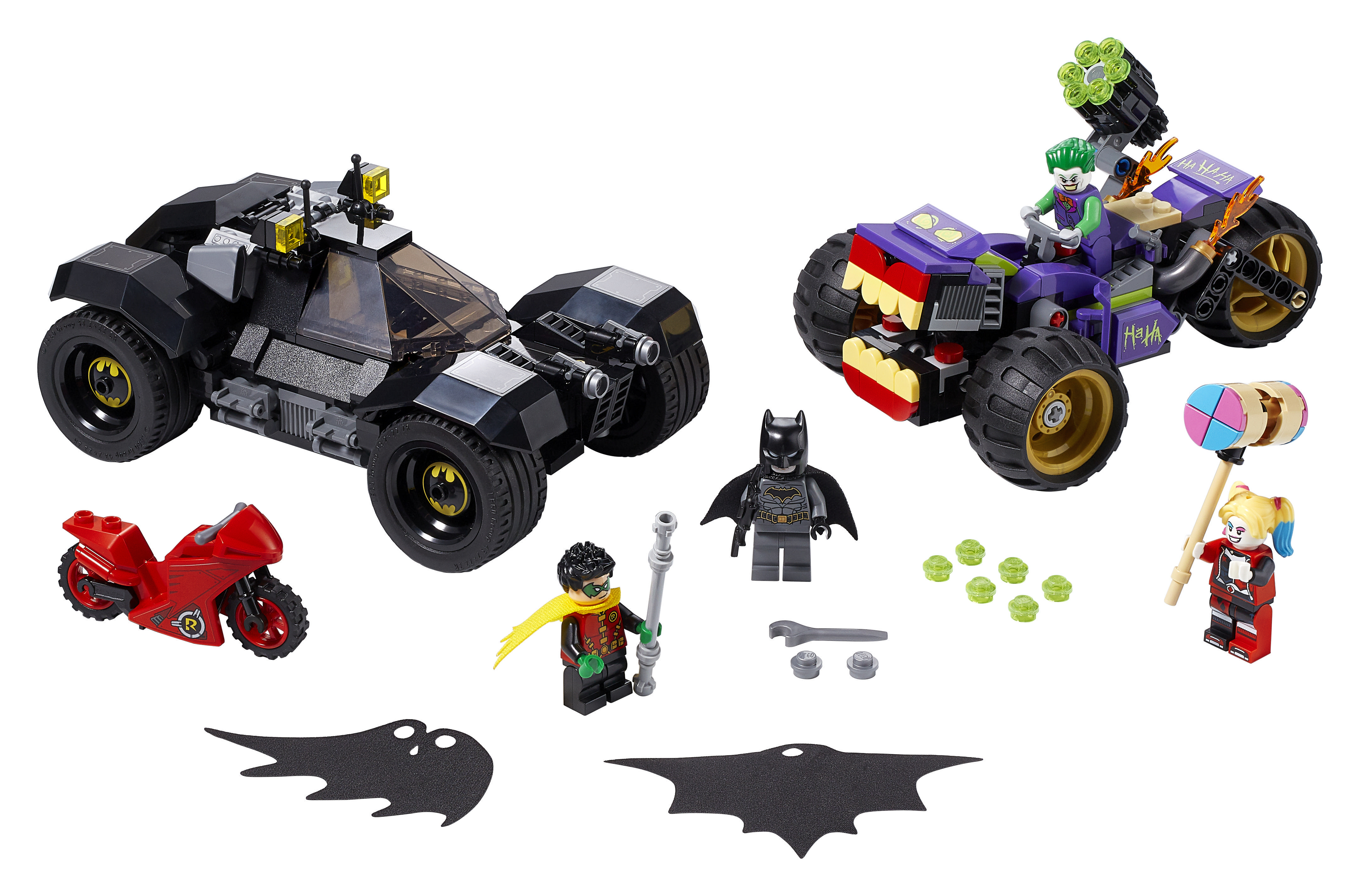 LEGO 76159 Jokers™ Trike-Verfolgungsjagd Bausatz, Mehrfarbig