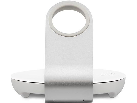 MOSHI Travel Stand for Charging - Supporto di ricarica (Argento/Bianco)