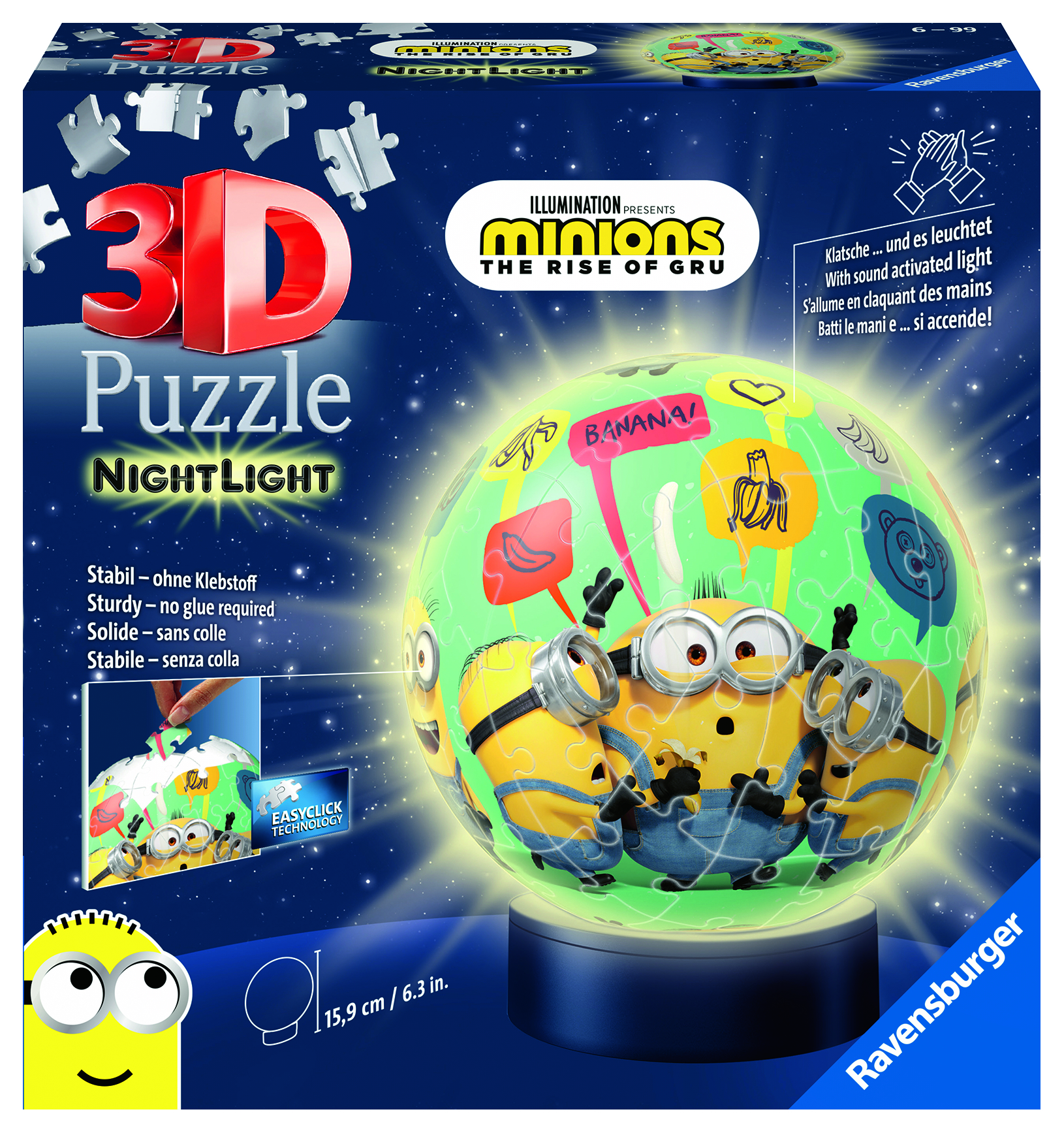 RAVENSBURGER Nachtlicht - Minions 2 3D Puzzle