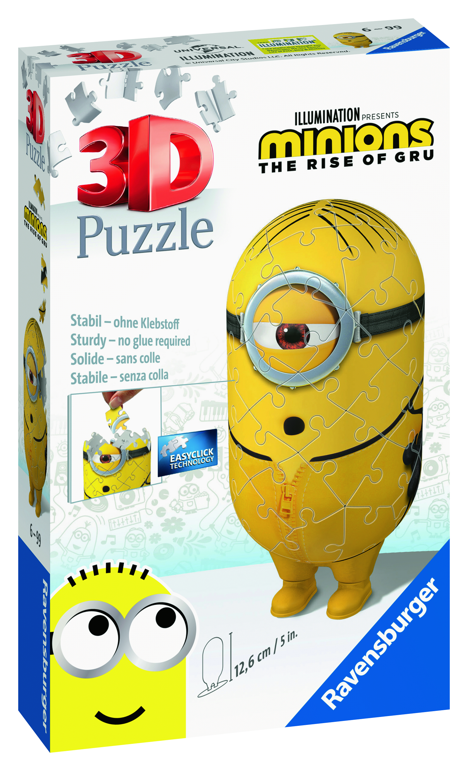 Puzzle Mehrfarbig 3D Kung RAVENSBURGER - Fu Minion