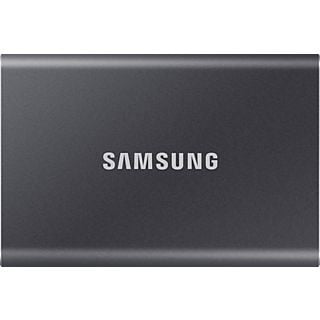 SAMSUNG Portable SSD T7 - Festplatte (SSD, 500 GB, Titan Gray)