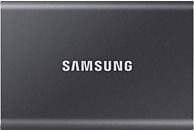 SAMSUNG Portable SSD T7 - Festplatte (SSD, 1 TB, Titan Gray)