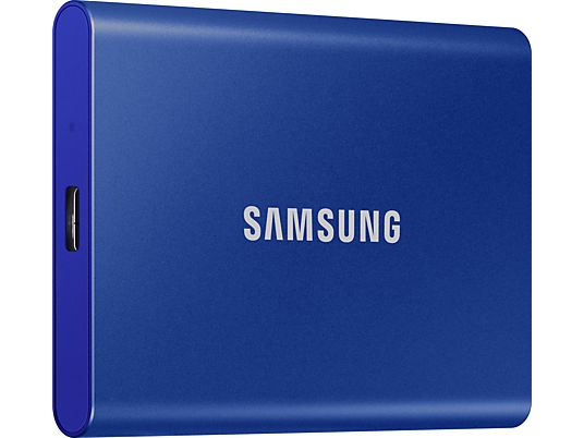 SAMSUNG Portable SSD T7 - Disque dur (SSD, 500 GB, Indigo Blue)