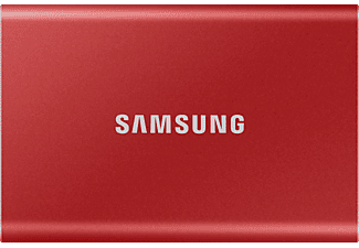 SAMSUNG Portable SSD T7 - Disque dur (SSD, 500 GB, Metallic Red)