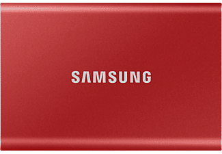 SAMSUNG Portable SSD T7 - Festplatte (SSD, 500 GB, Metallic Red)