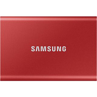 SAMSUNG Portable SSD T7 - Festplatte (SSD, 1 TB, Metallic Red)