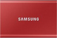 SAMSUNG Portable SSD T7 - Festplatte (SSD, 2 TB, Metallic Red)