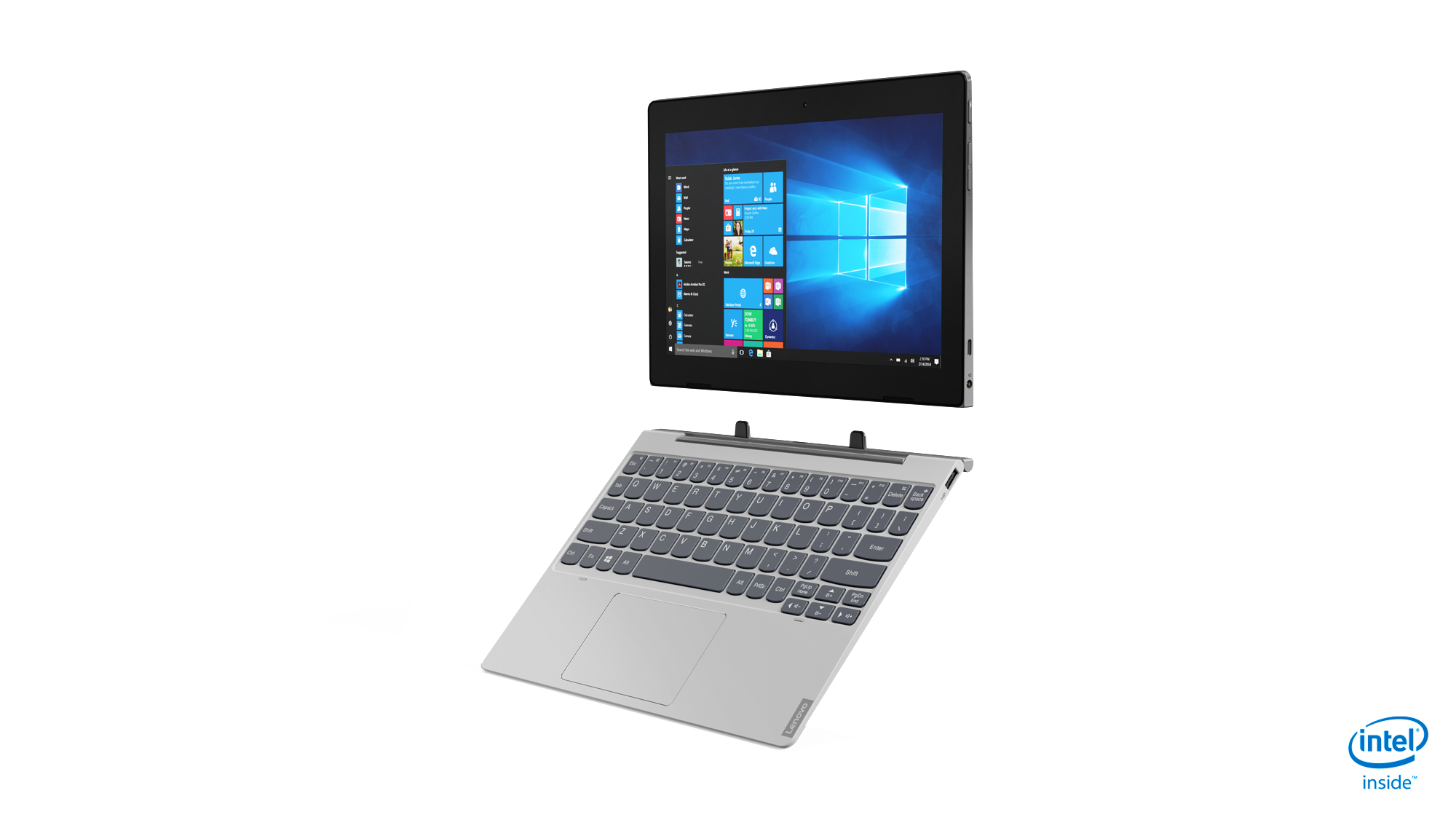 LENOVO IdeaPad D330, Tablet, 128 GB, 10,1 Zoll, Mineral Grey