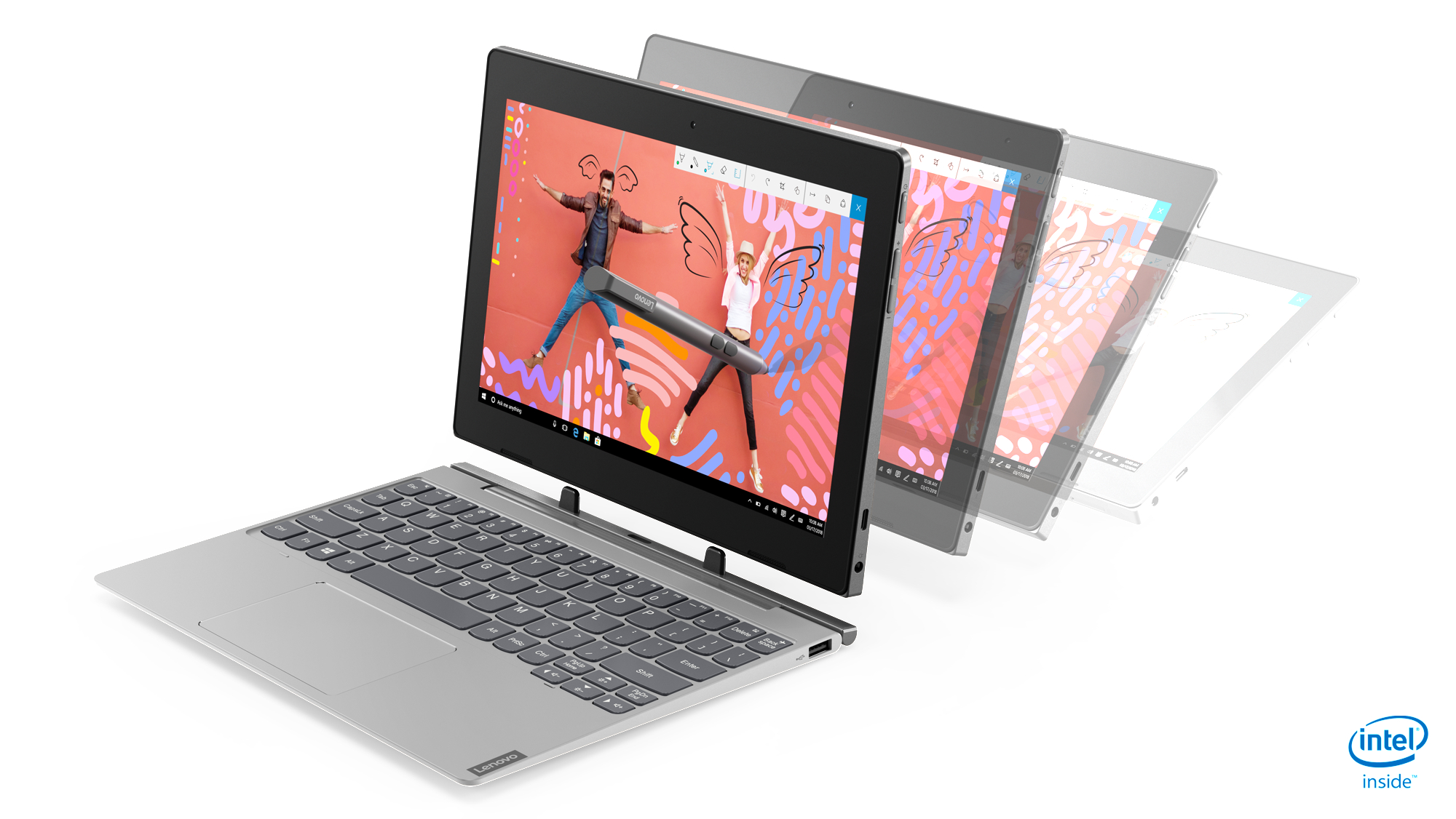 LENOVO IdeaPad D330, Tablet, 128 GB, 10,1 Zoll, Mineral Grey