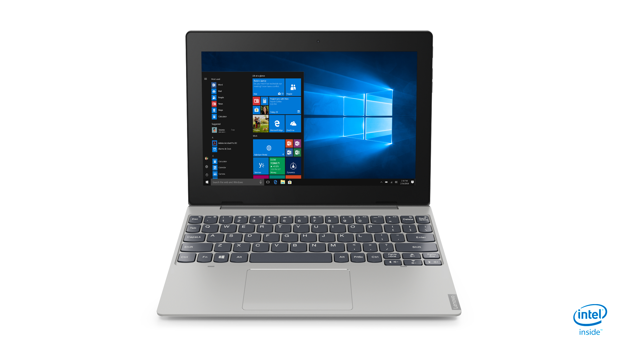 LENOVO IdeaPad D330, Tablet, 128 GB, 10,1 Zoll, Mineral Grey