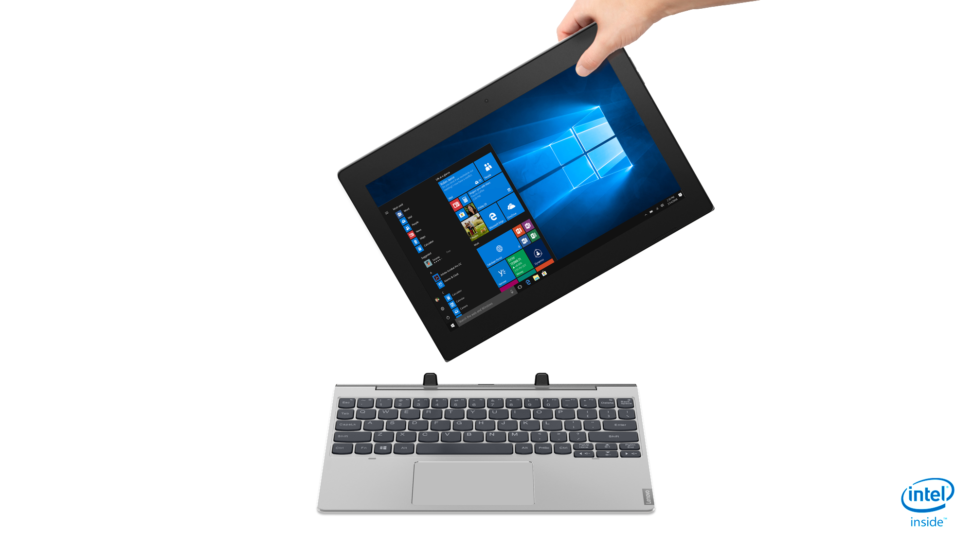 LENOVO IdeaPad D330, Tablet, 128 GB, 10,1 Zoll, Mineral Grey