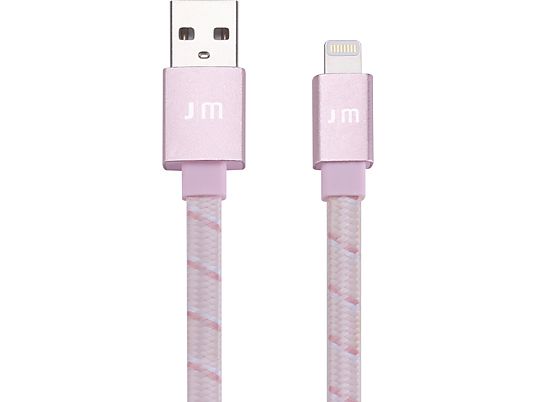 JUST MOBILE CABLE FLAT ALU ILTN 1.2M R.GOLD - Câble de charge (Or rose)