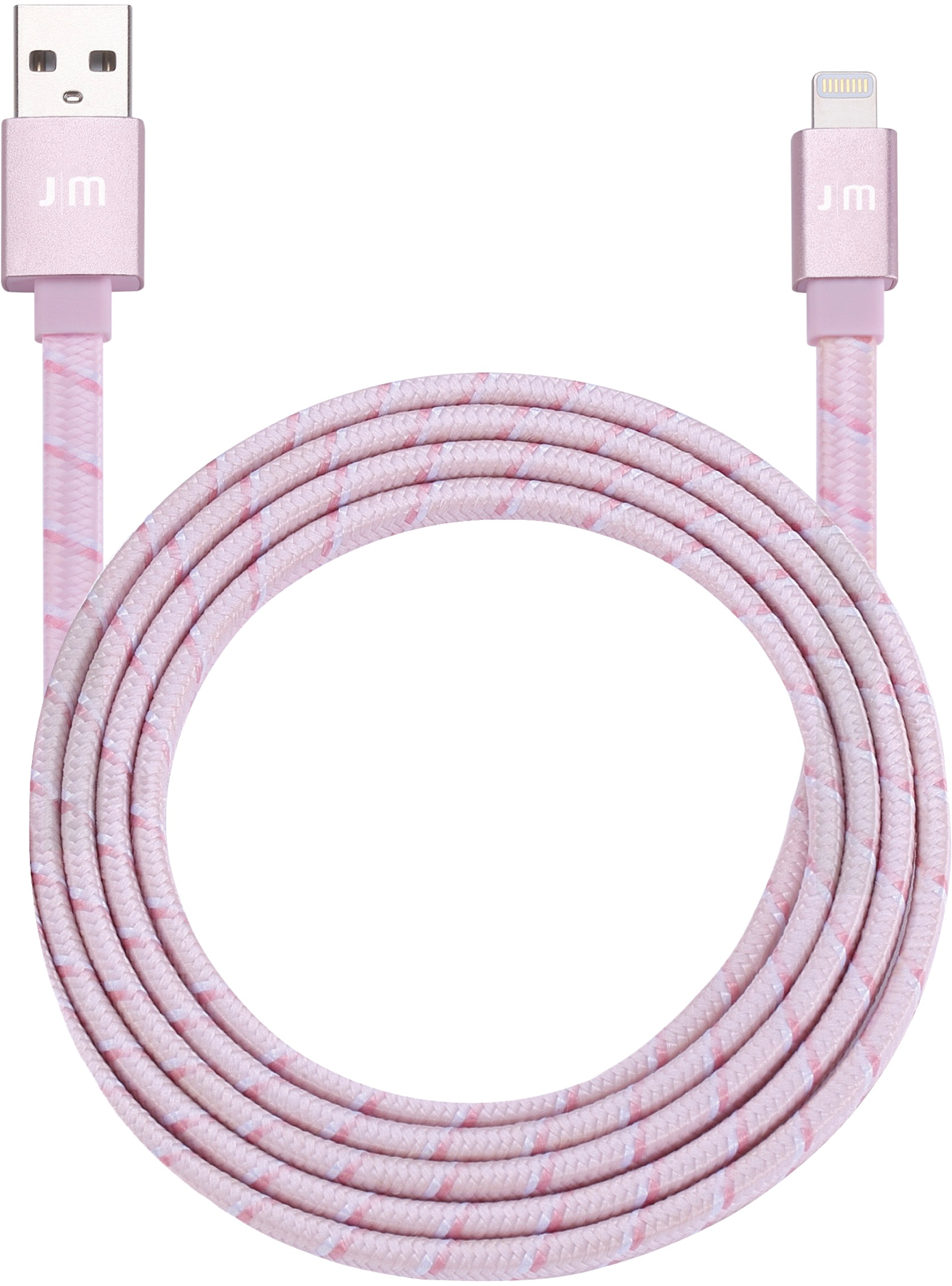 JUST MOBILE CABLE FLAT ALU ILTN 1.2M R.GOLD - Câble de charge (Or rose)