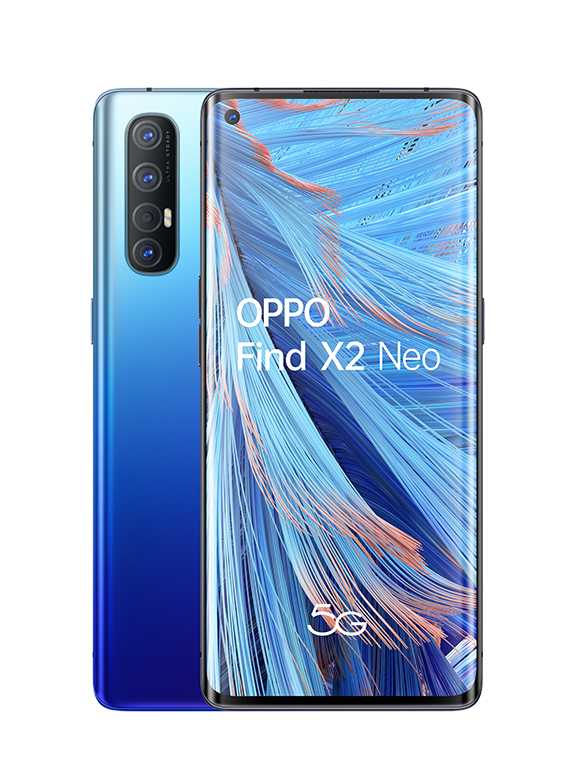 Móvil - OPPO Find X2 Neo, Azul, 256 GB, 12 GB, 6.5" Full HD+, Qualcomm Snapdragon 765G, 4025 mAh, 5G, Android
