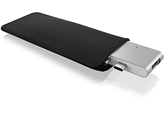 RAIDSONIC Dual USB Type-C Notebook Dockingstation, Silber