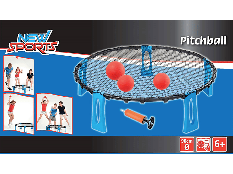 NEWSPORTS New Sports Pitchball-Set mit 3 Bällen Kinderpitchballset Schwarz/Blau