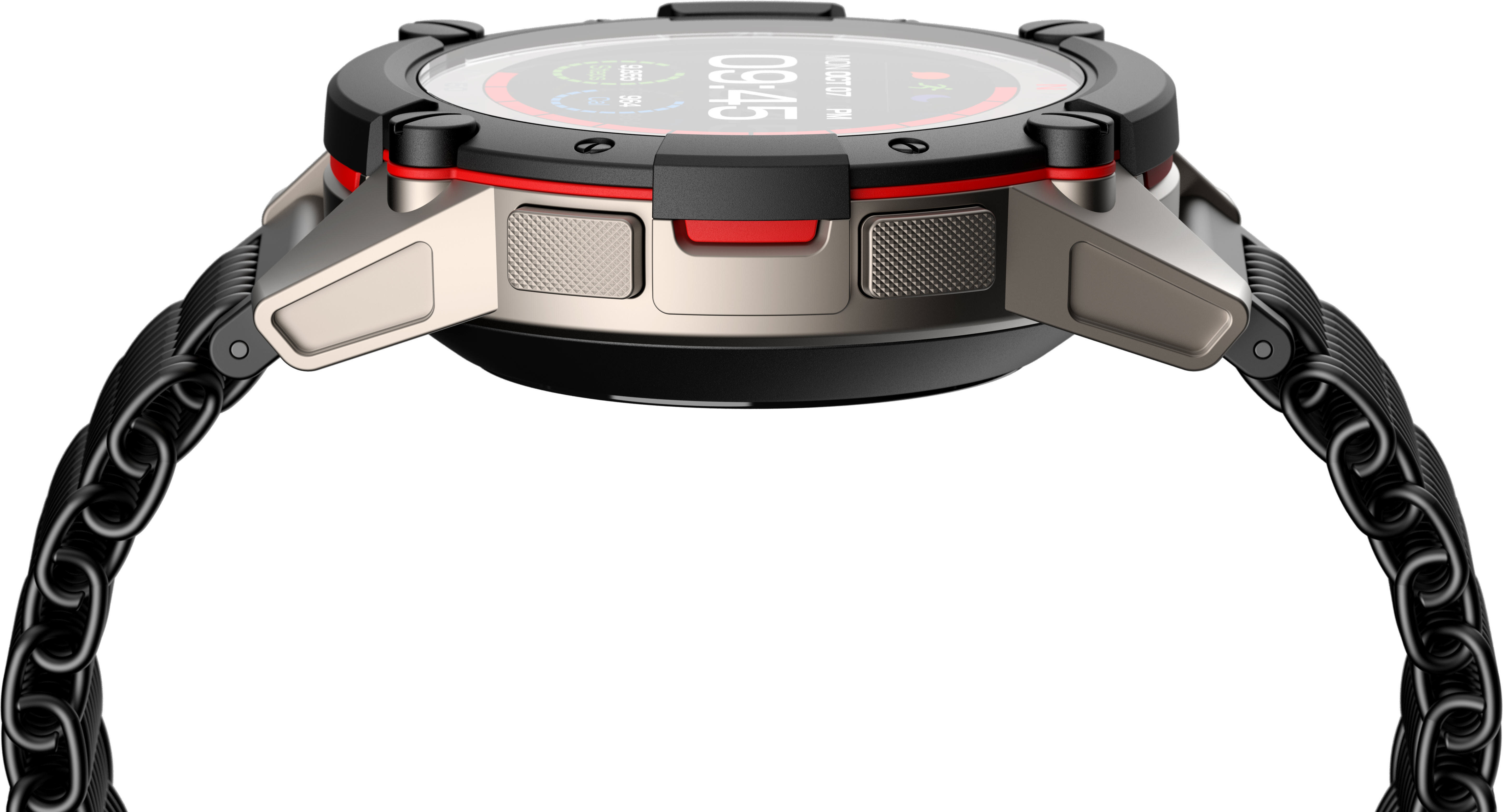 MATRIX PowerWatch Series 2 Luxe Smartwatch Aluminium Edelstahl, Einheitsgröße, Schwarz