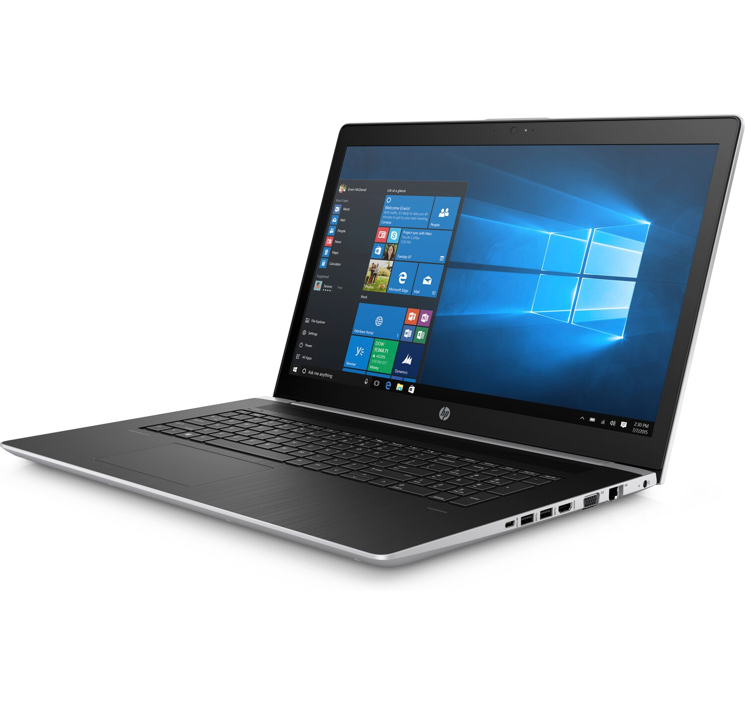 Portátil - HP ProBook 470 G5, 17.3" FHD, Intel® Core™ i5-8250U, 8 GB RAM, 1TB, 930MX, W10 Pro, Plata