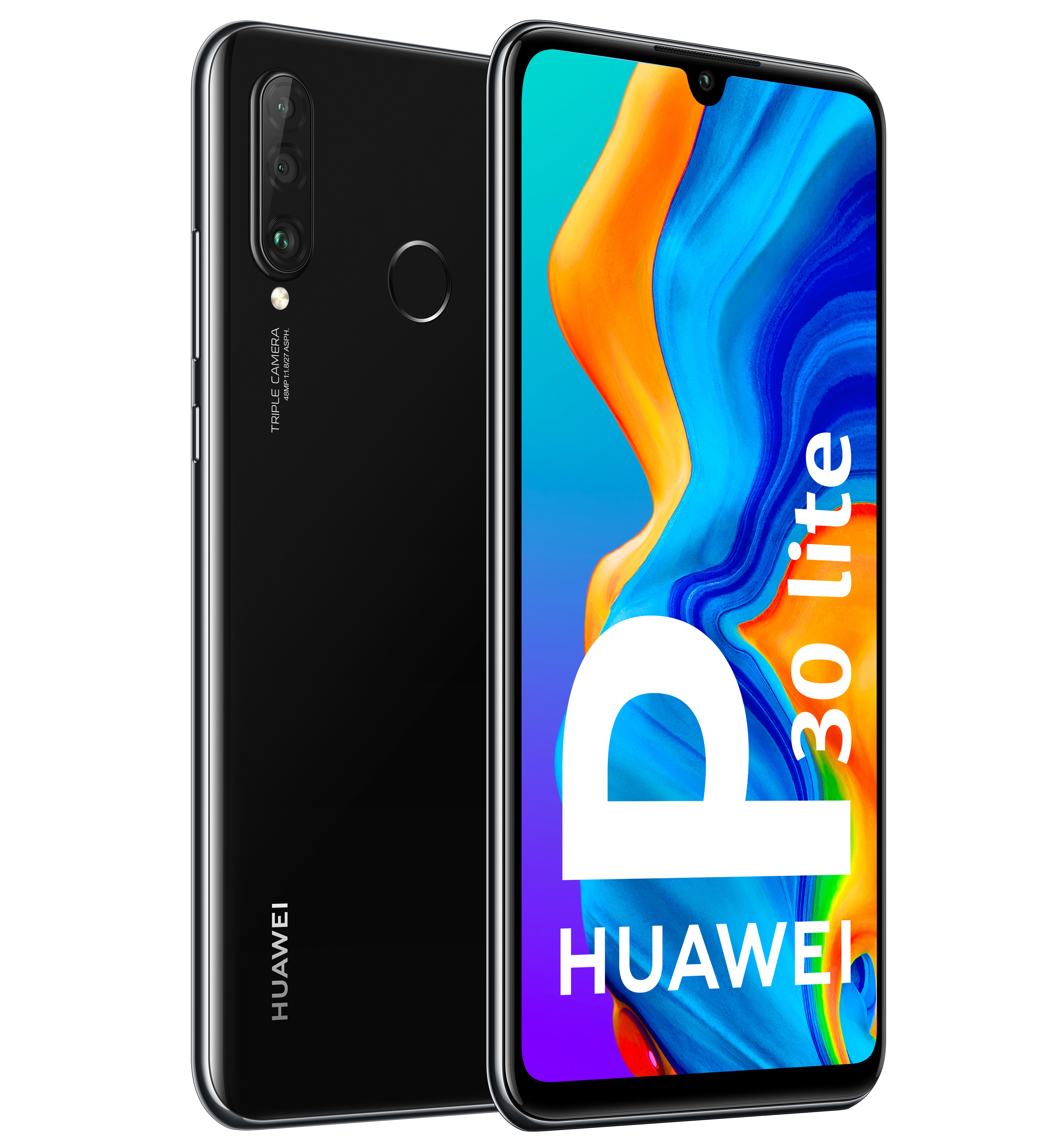 Móvil - Huawei P30 Lite, Negro, 128 GB, 4 GB RAM, 6.15" Full HD+, Kirin 710, 3340 mAh, Android