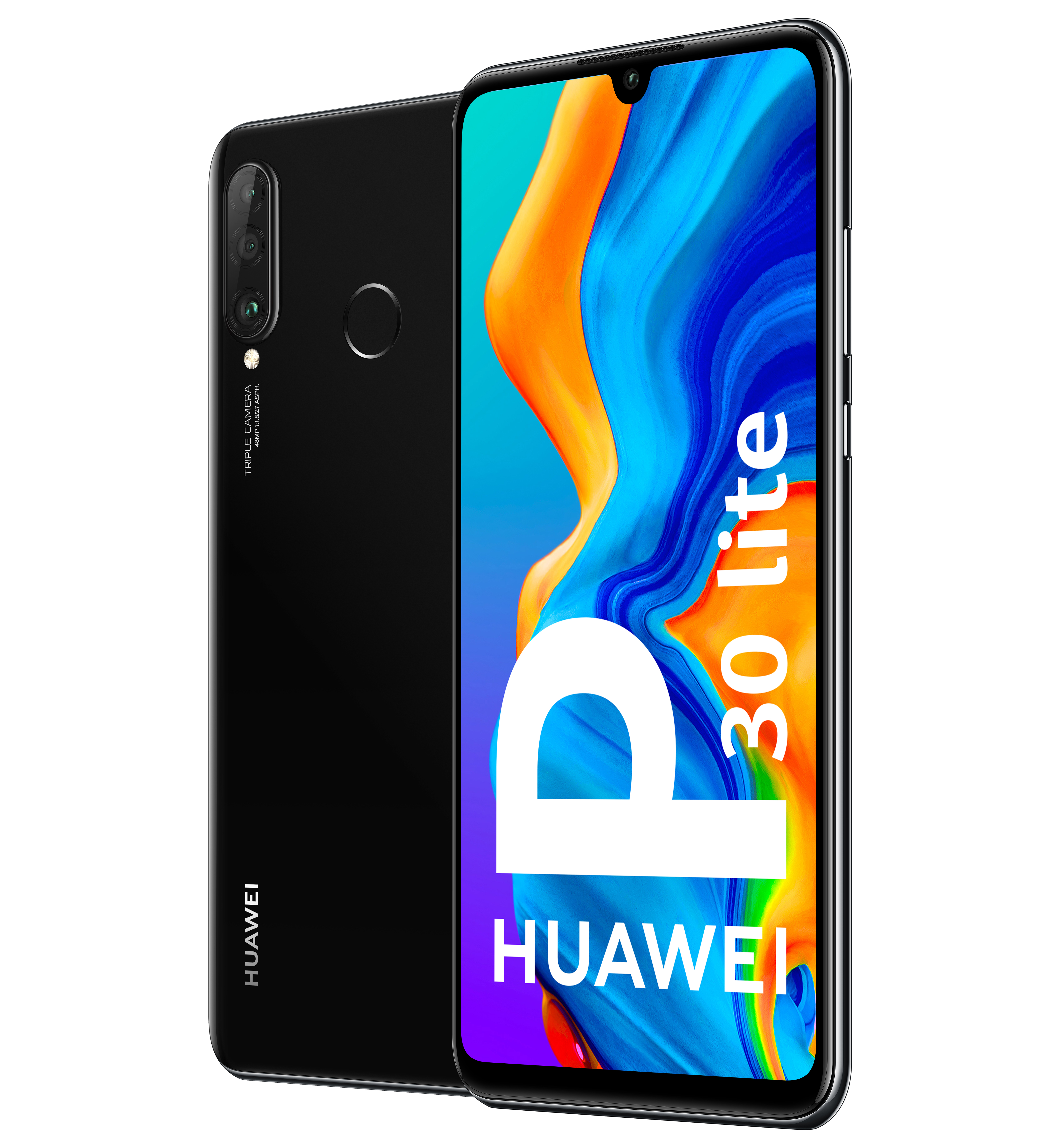 Móvil - Huawei P30 Lite, Negro, 128 GB, 4 GB RAM, 6.15" Full HD+, Kirin 710, 3340 mAh, Android