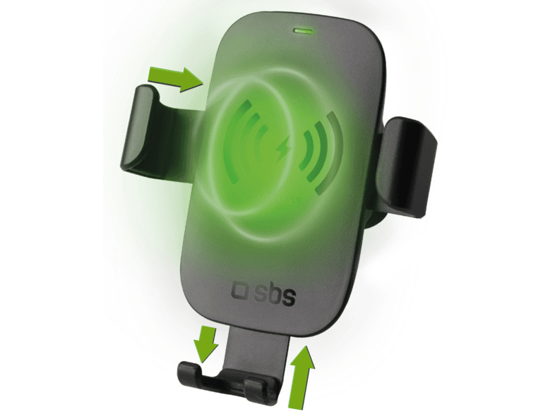 SBS MOBILE Trådlös Gravity Smartphone-hållare för bilar med en snabbladdare