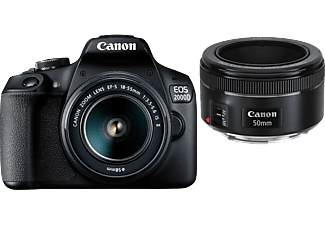 CANON EOS 2000D DSLR fényképezőgép + 18-55 mm IS II + 50 mm f/1.8 STM Kit (2728C022)
