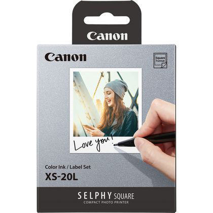 20 SELPHY XQ (Sticker) mm für CANON Farbkartusche 72 x 85 Fotopapier - XS-20L Prints + SQUARE