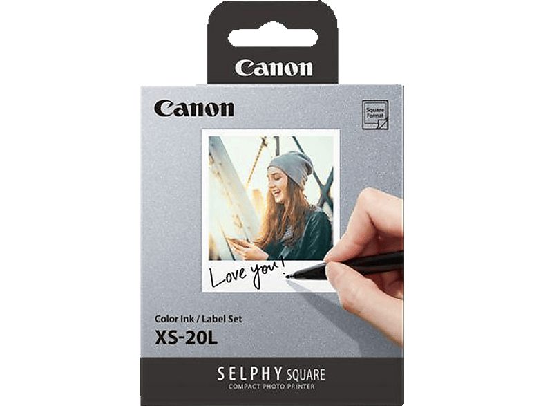 CANON XS-20L Fotopapier x 85 - SELPHY SQUARE Prints Farbkartusche XQ mm 72 für 20 (Sticker) 
