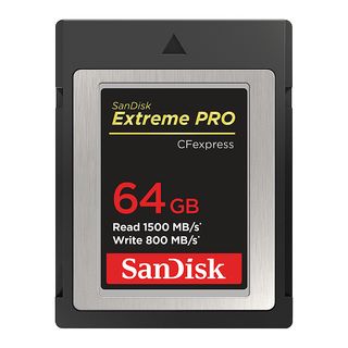 SANDISK Extreme Pro 1500MB/S Typ B - Scheda CFexpress  (64 GB, 1500 MB/s, Nero/Grigio)