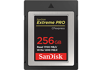 SANDISK Extreme Pro 1700MB/S Typ B - CFexpress-Karte  (256 GB, 1700 MB/s, Schwarz/Grau)