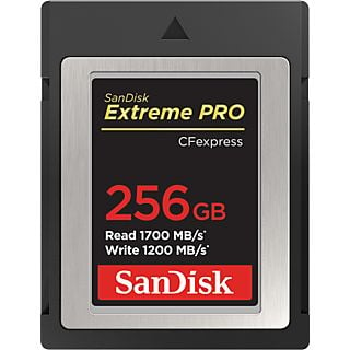 SANDISK Extreme Pro 1700MB/S Typ B - Scheda CFexpress  (256 GB, 1700 MB/s, Nero/Grigio)