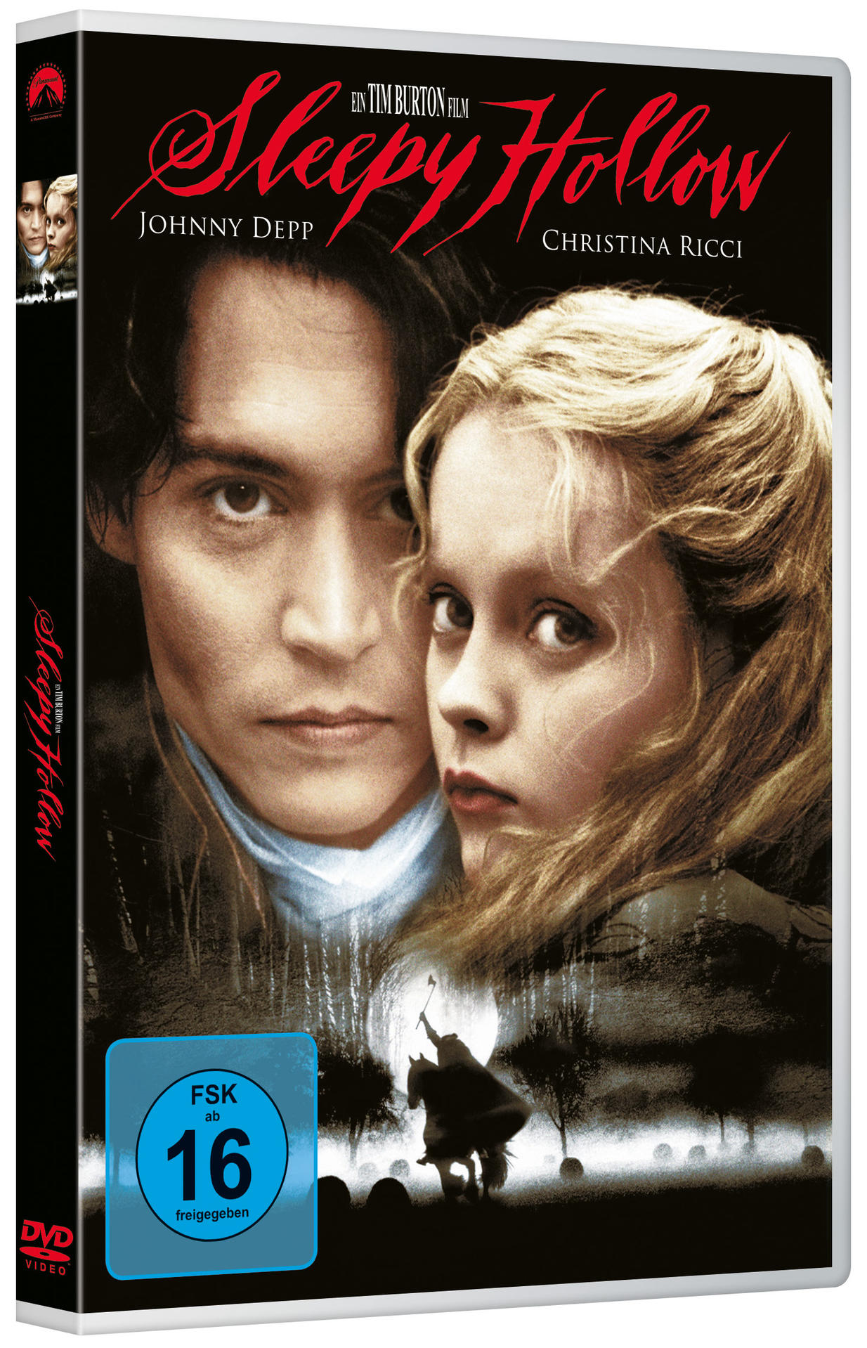 DVD-Cover von Sleepy Hollow mit Johnny Depp und Christina Ricci.