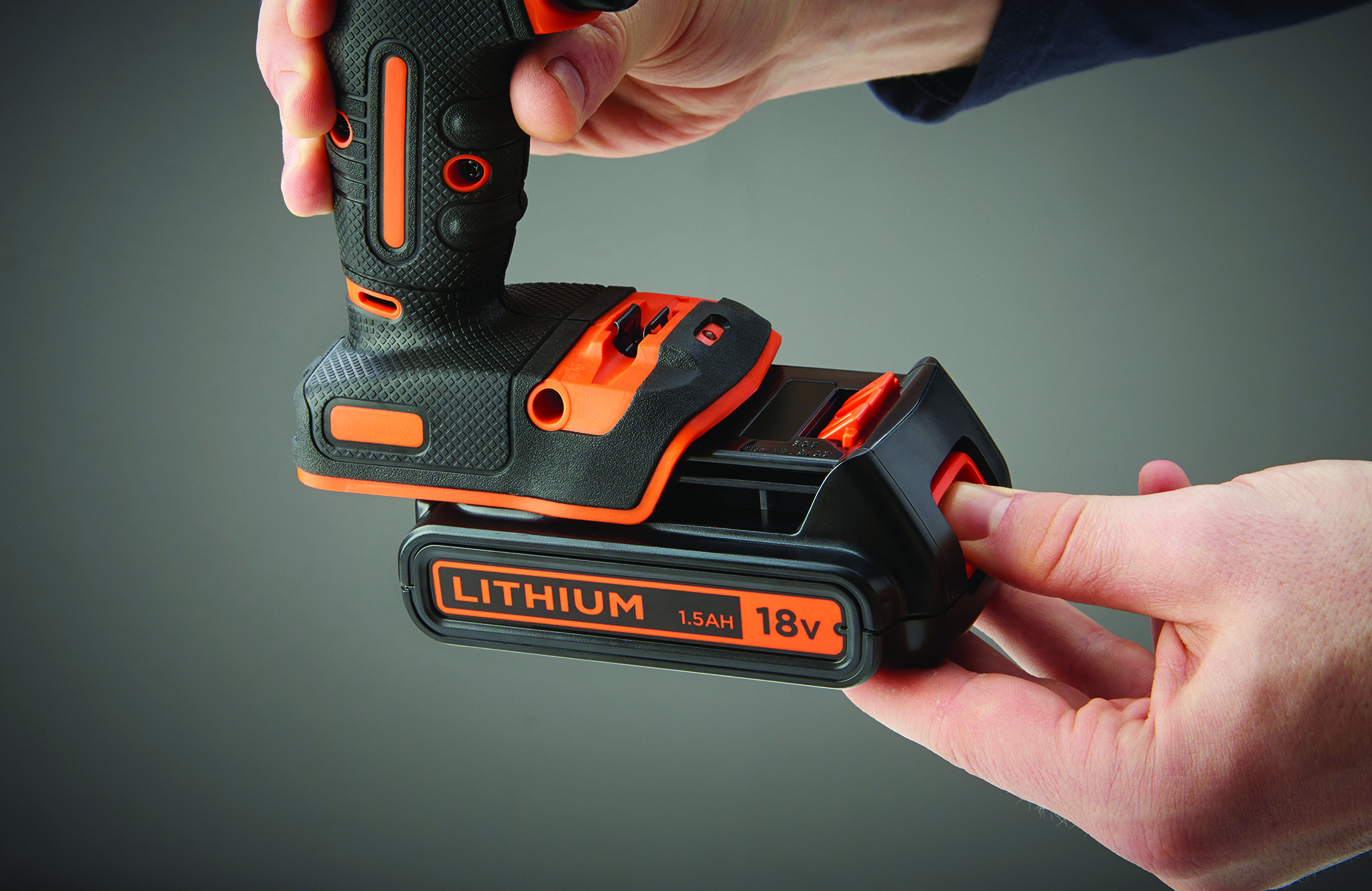 BLACK+DECKER BDCHD18S1A Akku-Schlagbohrschrauber, Orange/Schwarz
