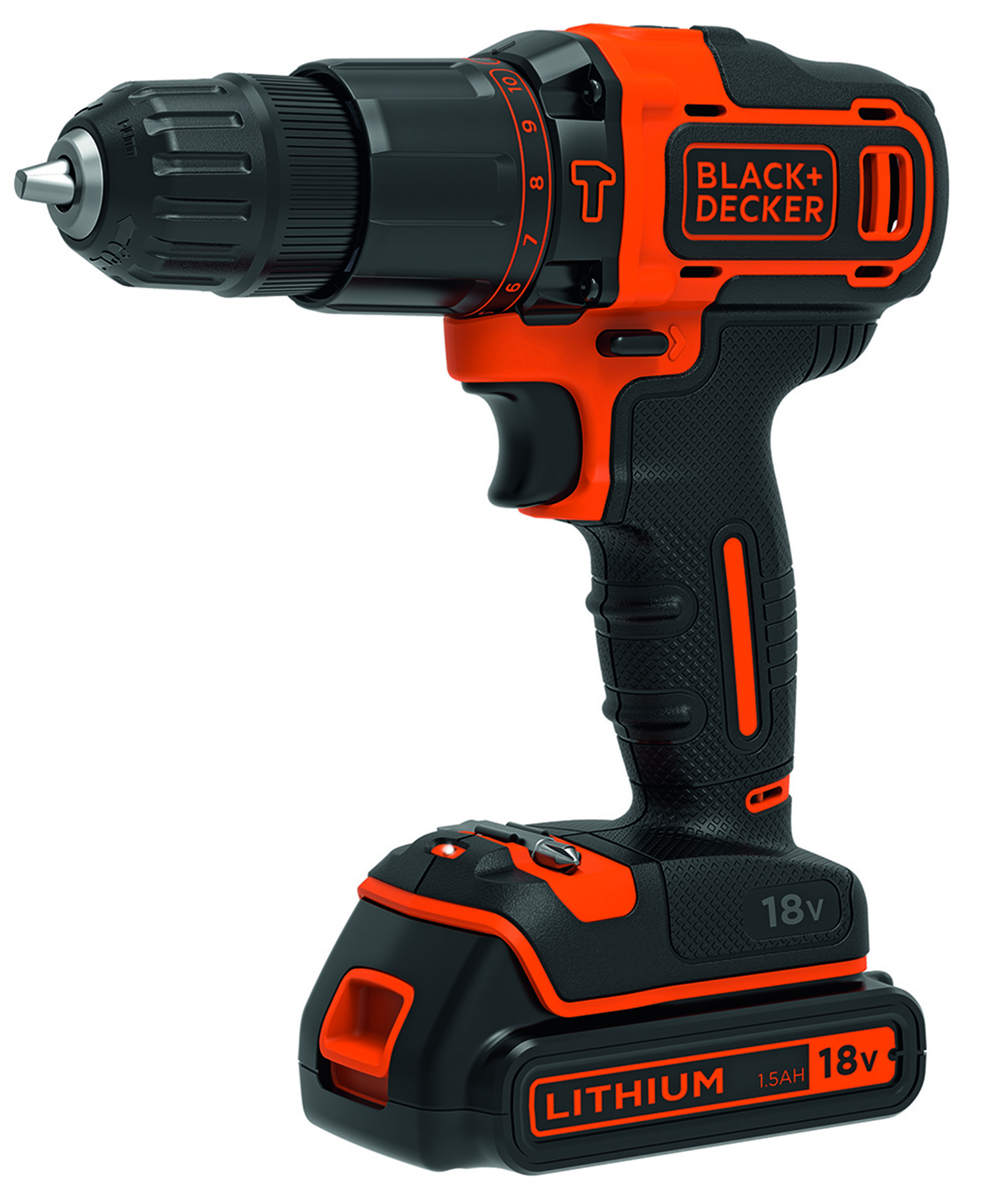 BLACK+DECKER BDCHD18S1A Akku-Schlagbohrschrauber, Orange/Schwarz