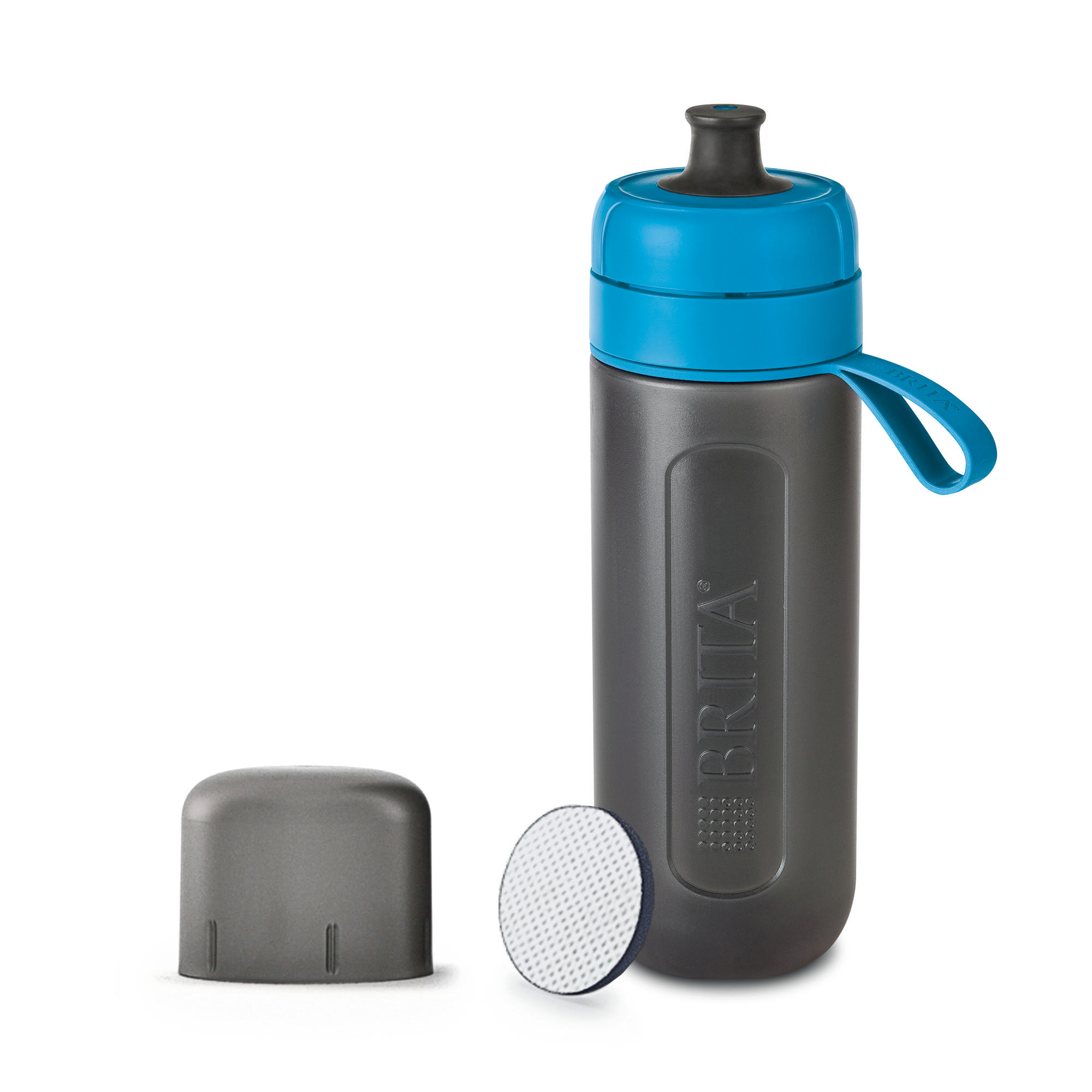 BRITA Active Trinkflasche mit Wasserfilter, Blau/Grau