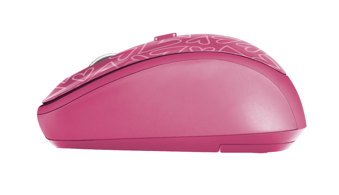 Funda portátil - Trust Yvo Funda Reversible + Ratón Inalámbrico, 15.6", Universal, Neopreno, Rosa