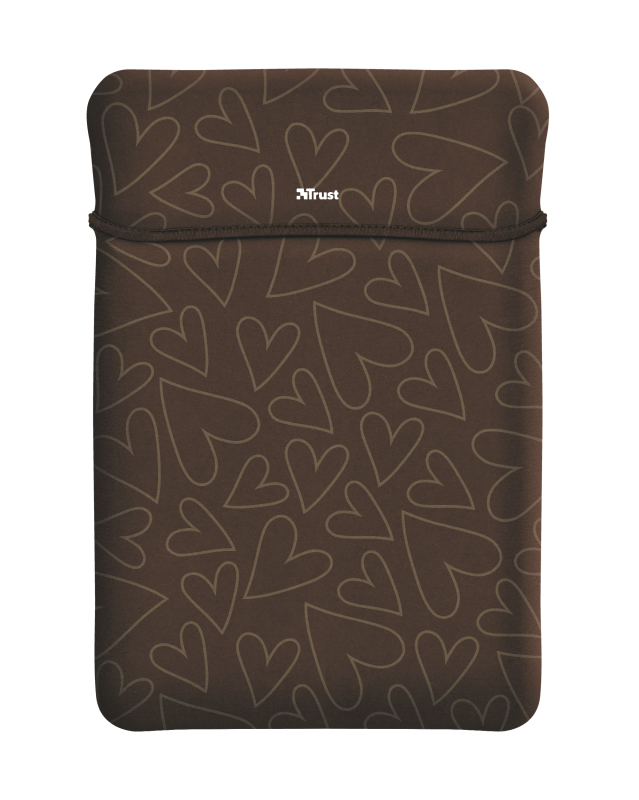 Funda portátil - Trust Yvo Funda Reversible + Ratón Inalámbrico, 15.6", Universal, Neopreno, Marrón