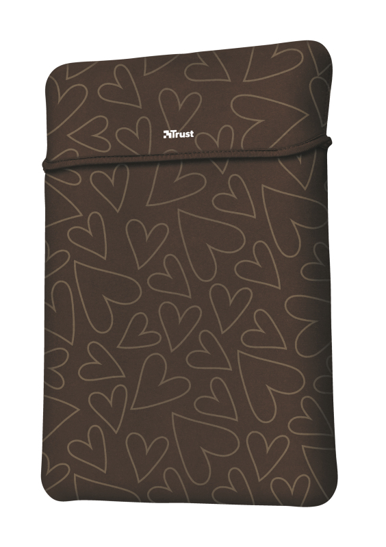 Funda portátil - Trust Yvo Funda Reversible + Ratón Inalámbrico, 15.6", Universal, Neopreno, Marrón