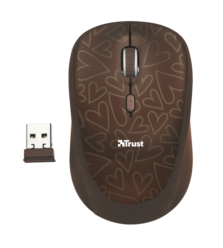 Funda portátil - Trust Yvo Funda Reversible + Ratón Inalámbrico, 15.6", Universal, Neopreno, Marrón