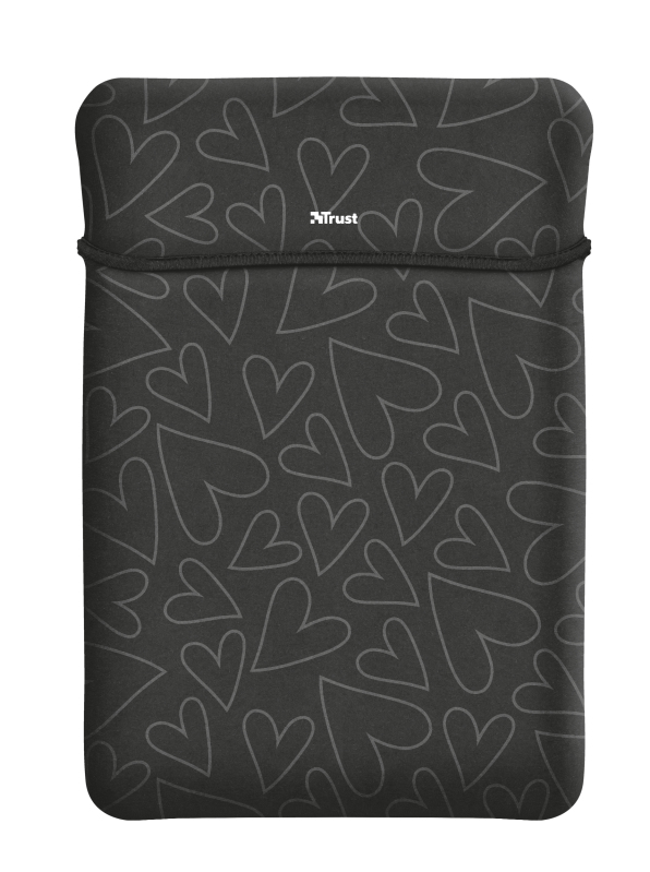 Funda portátil - Trust Yvo Funda Reversible + Ratón Inalámbrico, 15.6", Universal, Neopreno, Negro