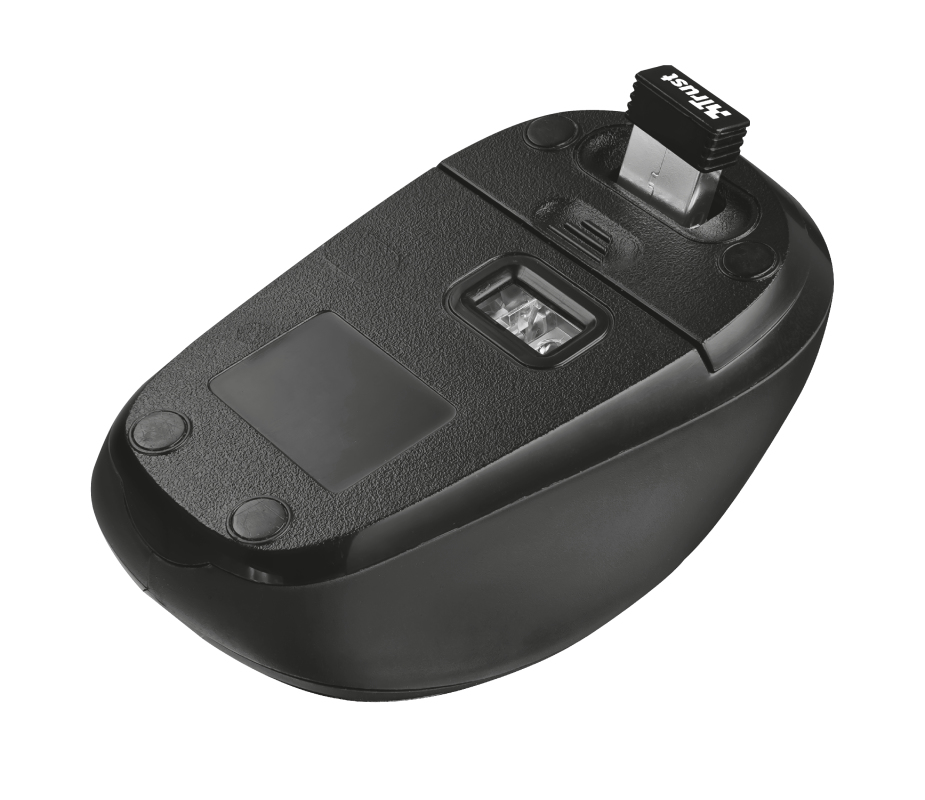 Funda portátil - Trust Yvo Funda Reversible + Ratón Inalámbrico, 15.6", Universal, Neopreno, Negro
