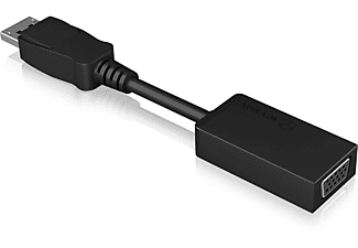 ICY BOX DisplayPort 1.2 zu VGA Adapter, Schwarz